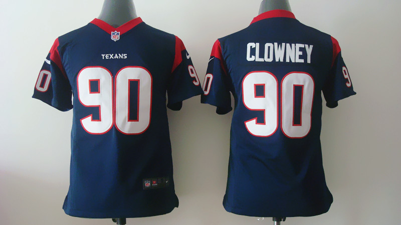 Nike Houston Texans #90 Clowney Youth Blue Jersey