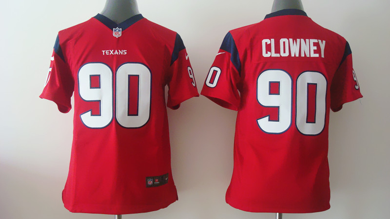 Nike Houston Texans #90 Clowney Youth Red Jersey