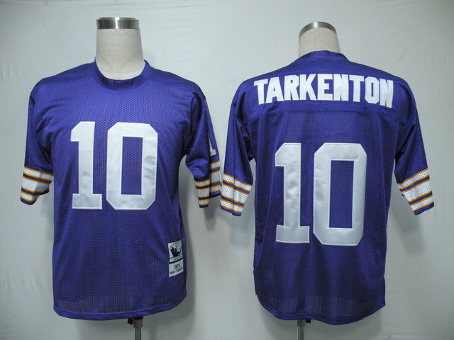 NFL Minnesota Vikings #10 Tarkenton Purple Throwback Jersey