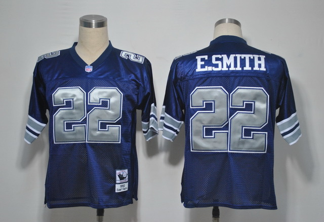 NFL Dallas Cowboys #22 E.Smith Throwback Blue Jersey
