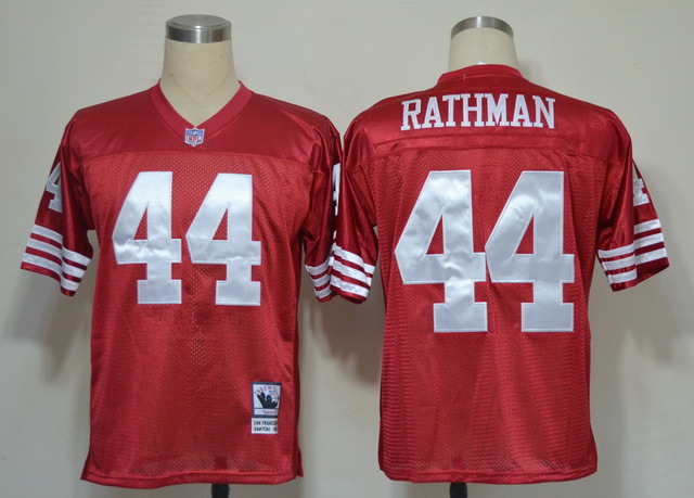 NFL San Francisco 49ers #44 Tom Rathman Red Throwback Jersey