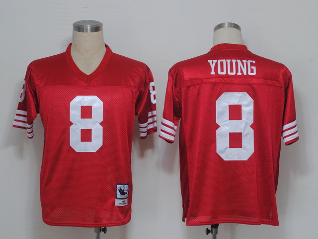 NFL San Francisco 49ers #8 Young Red Throwback Jersey