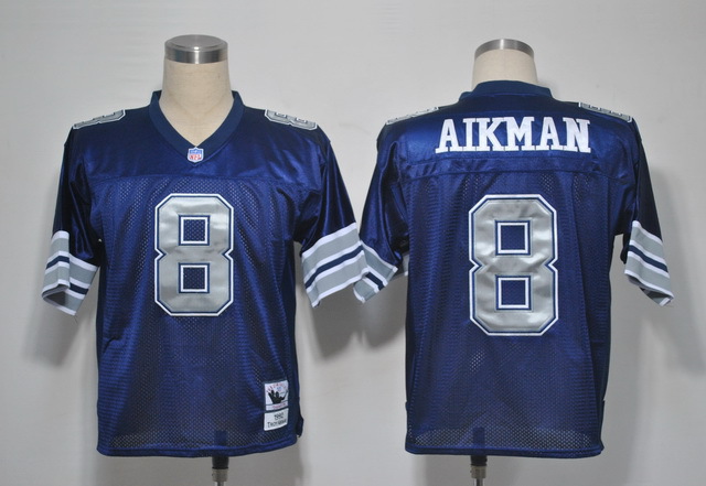 NFL Dallas Cowboys 8# Aikman Blue Throwback Jersey