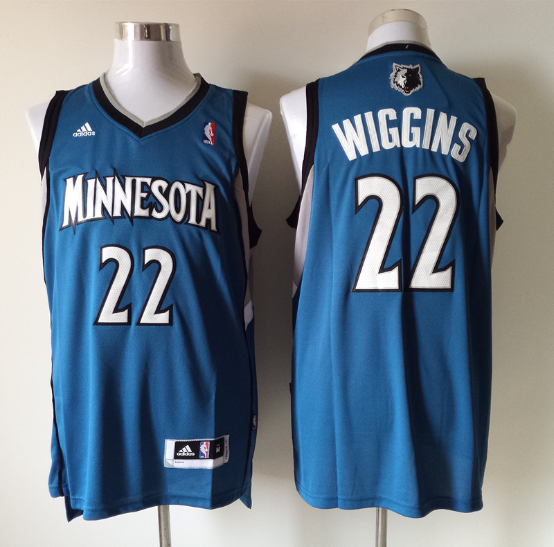 NBA Minnesota Timberwolves #22 Wiggins Blue Jersey