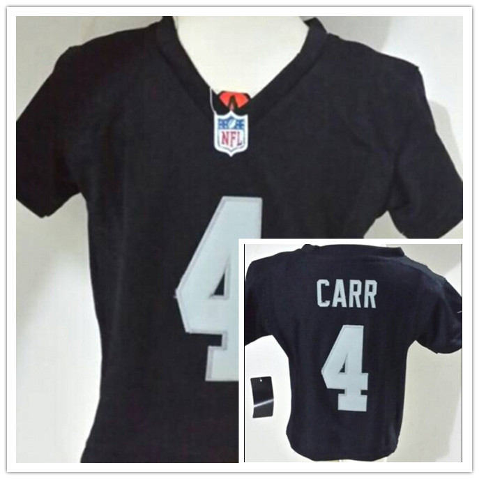 Nike Oakland Raiders #4 Carr Black Kids Jersey (2-5T)