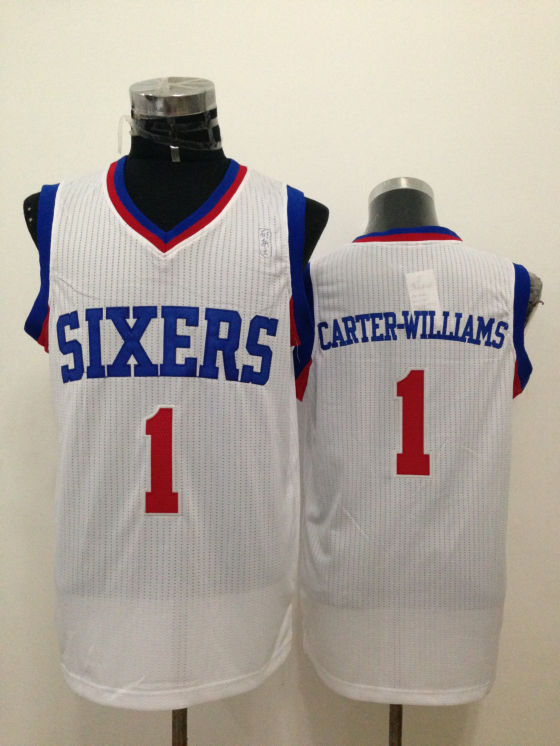NBA Philadelphia 76ers #1 Carter-Williams White Jersey