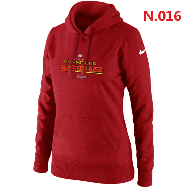 NFL San Francisco 49ers Women Hoodie Red Superbowl Logo 2