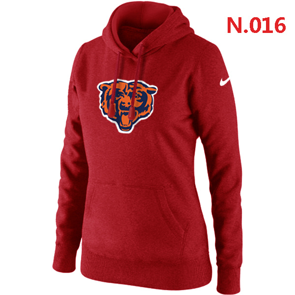 NFL Chicago Bears Red Hoodie for Women 1