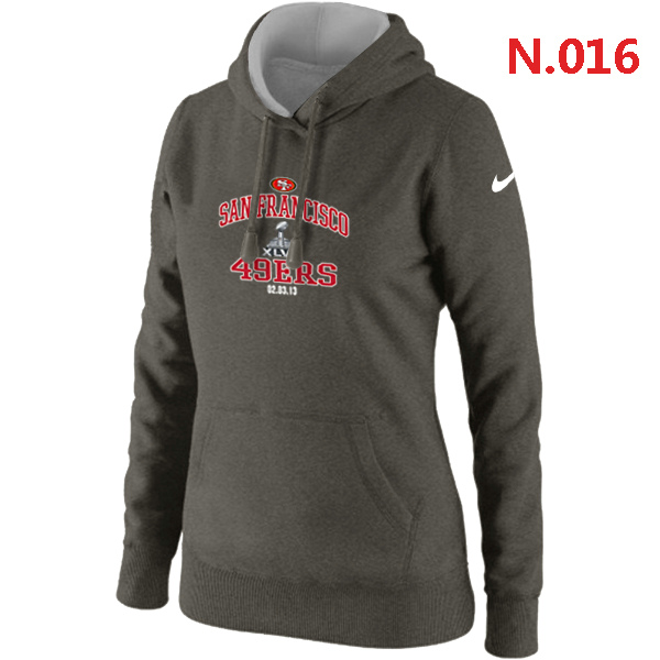 NFL San Francisco 49ers Women Hoodie D.Grey Superbowl Logo 2