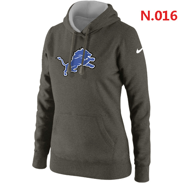 NFL Detriot Lions Dark Grey Hoodie for Women