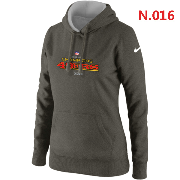 NFL San Francisco 49ers Women Hoodie D.Grey Superbowl Logo 3