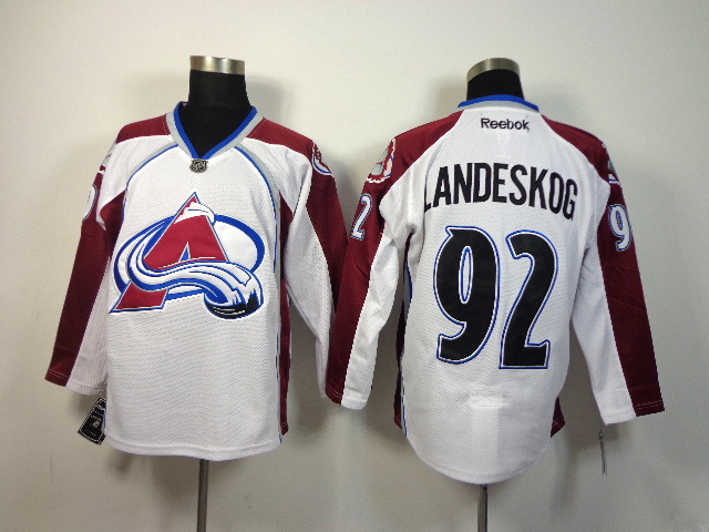 NHL Colorado Avalanche #92 Landeskog White Jersey