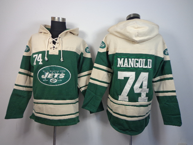NFL New York Jets #74 Mangold Green Hoodie