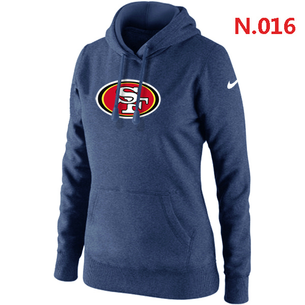 NFL San Francisco 49ers Women Hoodie Blue Red Logo