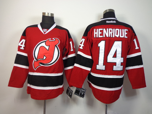 NHL New Jersey Devils #14 Henrique Red Jersey