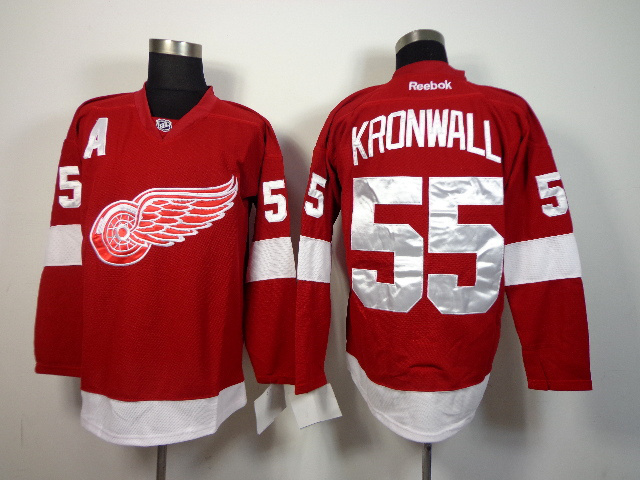 NHL Detroit Red Wings #55 Kronwall Red Jersey