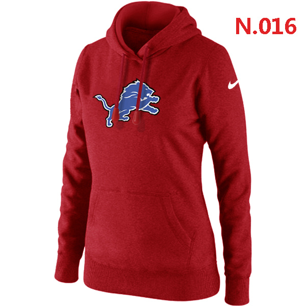 NFL Detriot Lions Red Hoodie for Women
