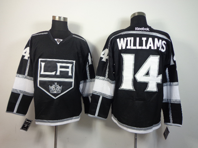 NHL Los Angeles Kings #14 Williams Black Jersey