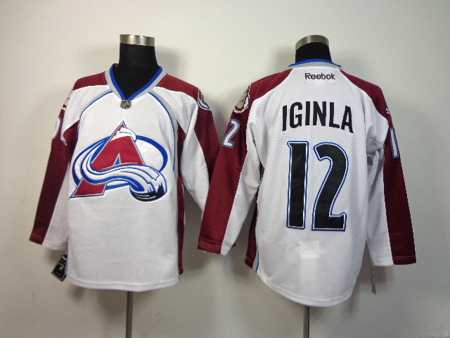 NHL Colorado Avalanche #12 Iginla White Jersey