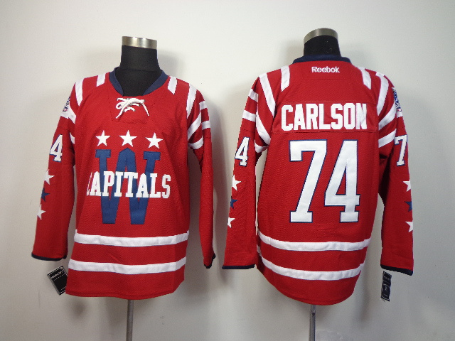 NHL Washington Capitals #74 Carlson Red Jersey