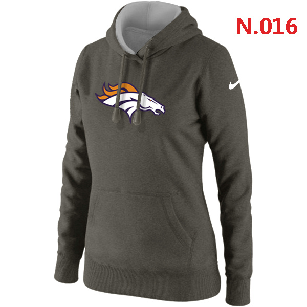 NFL Denver Broncos Dark Grey Hoodie for Women