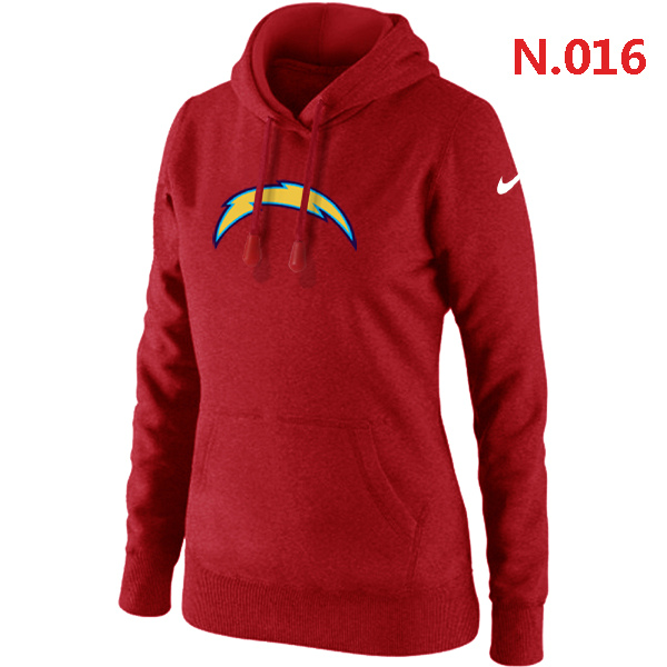 NFL San Diego Chargers Red Hoodie for Women