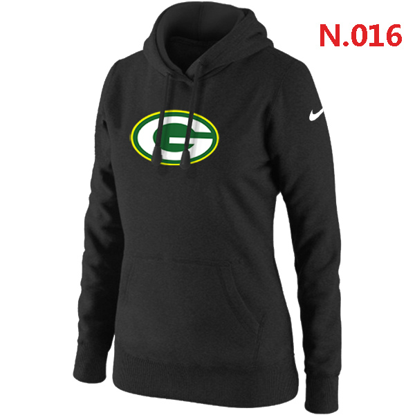 NFL Green Bay Packers Black Color Hoodie for Women