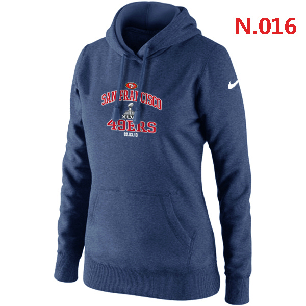 NFL San Francisco 49ers Women Hoodie Blue Superbowl Logo 2