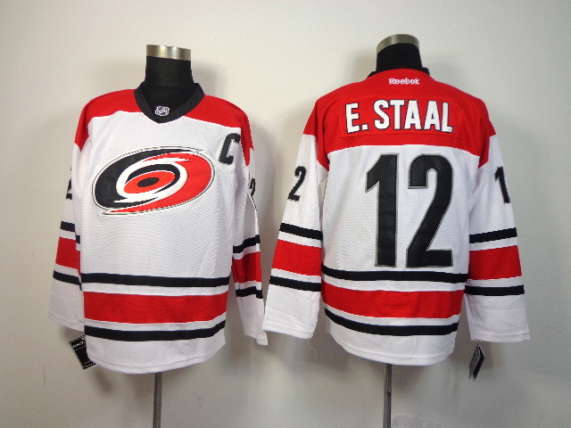 NHL Carolina Hurricanes #12 E.Staal White Jersey
