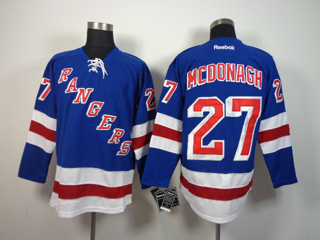 NHL New York Rangers #27 Mcdonagh Blue Jersey