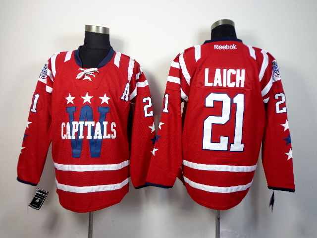 NHL Washington Capitals #21 Laich Red Jersey