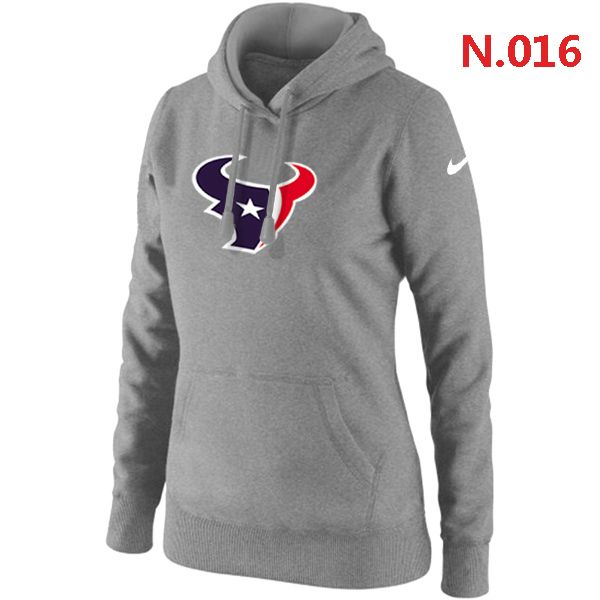 NFL Houstan Texans Light Grey Hoodie for Women