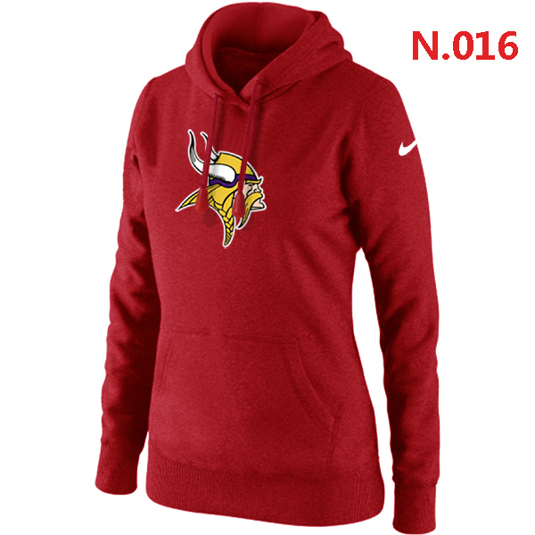 NFL Minnesota Vikings Red Hoodie for Women