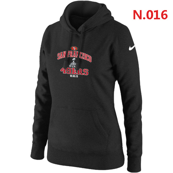 NFL San Francisco 49ers Women Hoodie Black Superbowl Logo 1