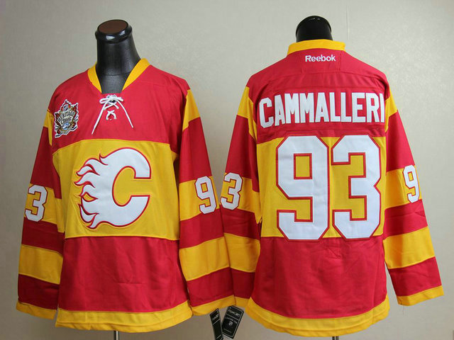 NHL Calgary Flames #93 Cammalleri Yellow Jersey