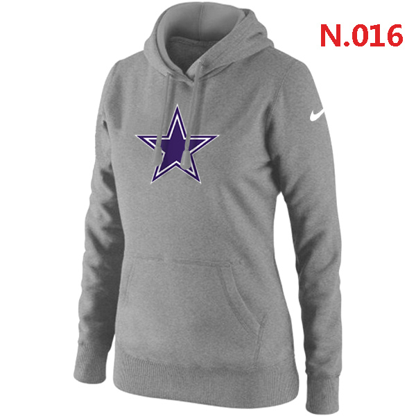 NFL Dallas Cowboys Light Grey Hoodie for Women