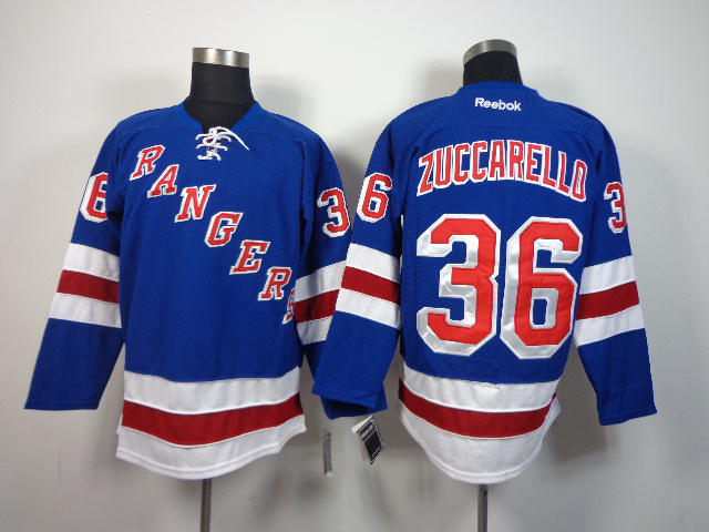 NHL New York Rangers #36 Zuccarello Blue Jersey