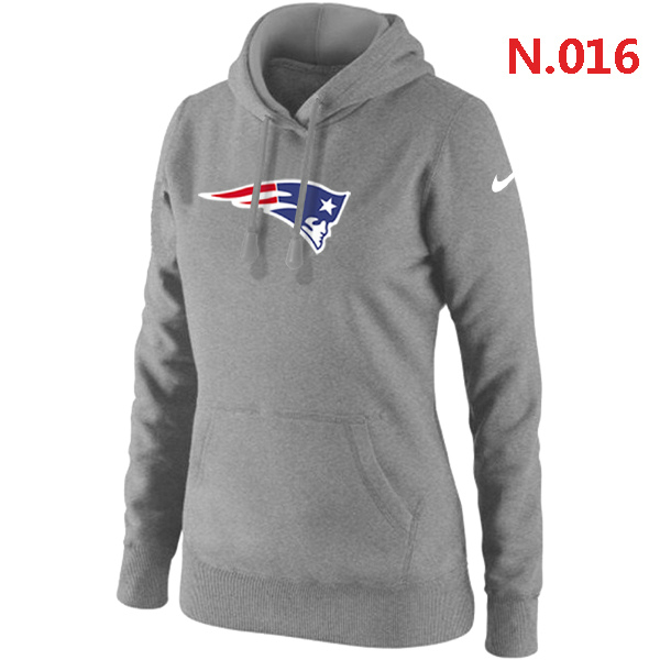 NFL New England Patriots Light Grey Hoodie for Women