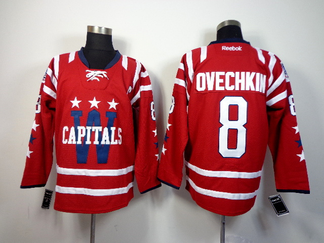 NHL Washington Capitals #8 Ovechkin Red Jersey