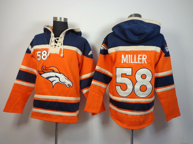 NFL Denver Broncos #58 Miller Orange Hoodie