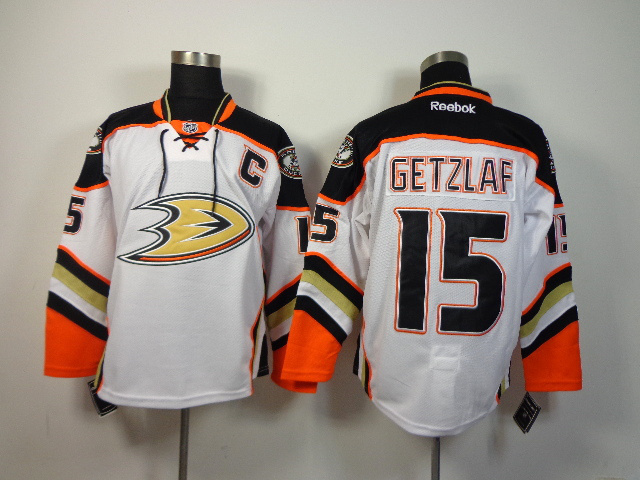 NHL Anaheim Ducks #15 Getzlaf White Jersey