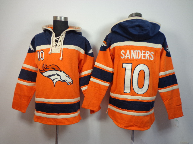 NFL Denver Broncos #10 Sanders Orange Hoodie