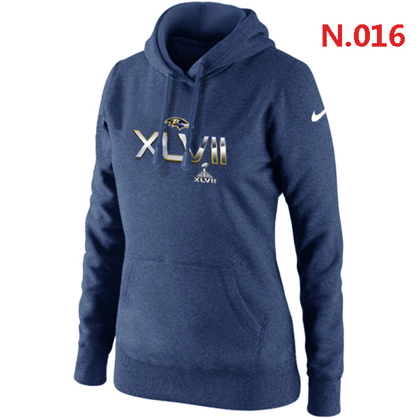 NFL  Baltimore Ravens Women Hoodie Blue Superbow Logo