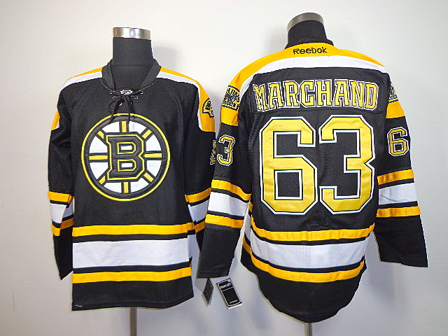 NHL Boston Bruins #63 Marghand Black Jersey