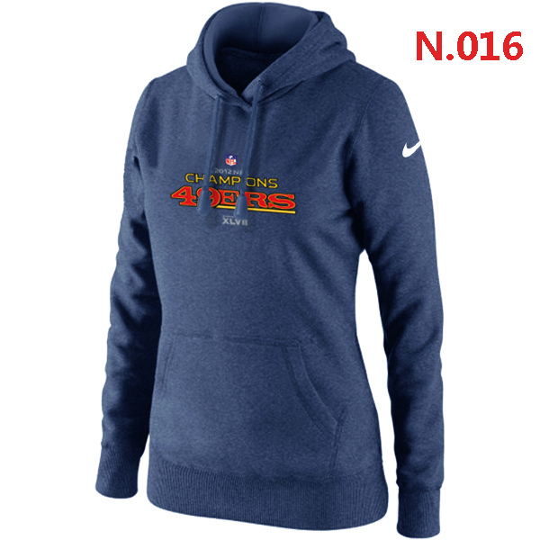 NFL San Francisco 49ers Women Hoodie Blue Superbowl Logo 1