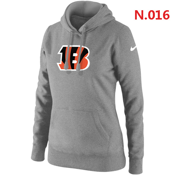 NFL Cincinnati Bengals Light Grey Hoodie for Women 1