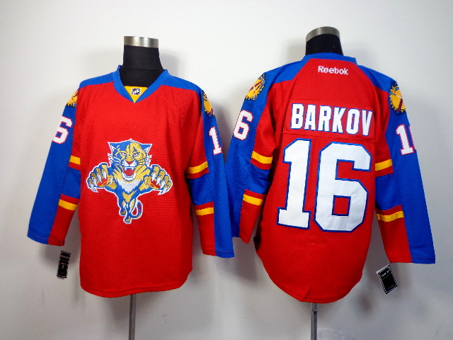 NHL Florida Panthers #16 Barkov Red Blue Jersey