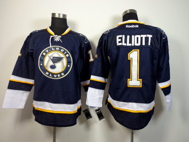 NHL St.Louis Blues #1 Elliott Blue Jersey