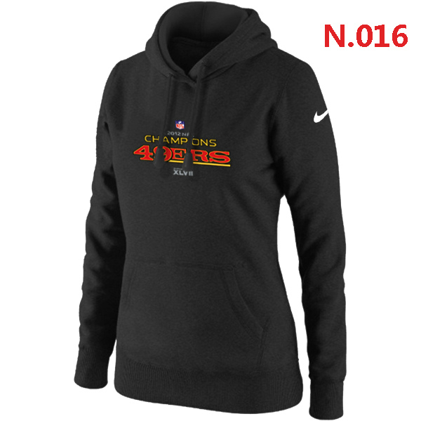 NFL San Francisco 49ers Women Hoodie Black Superbowl Logo 2