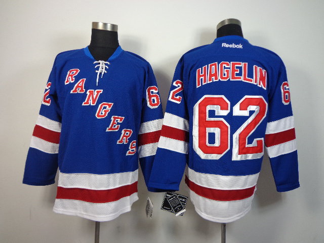 NHL New York Rangers #62 Hagelin Blue Jersey